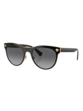 NEW VERSACE VE2198 Sunglasses Black Frame Polarized Lens 54mm Women’s New